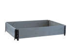 Zestaw 2 szarych grządek podwyższonych 1200x800 + mini szklarnia AURA LUX + wkład z agrowłókniny